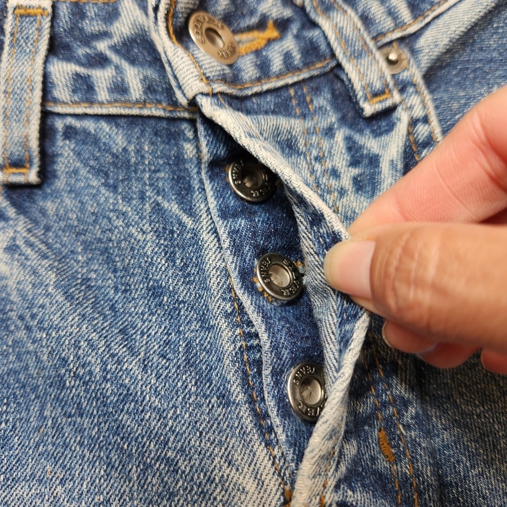 Vintage 90's Silver Jeans 34x30 Suki Bootcut Women's Button Fly Floral Patch Y2K - Picture 11 of 16